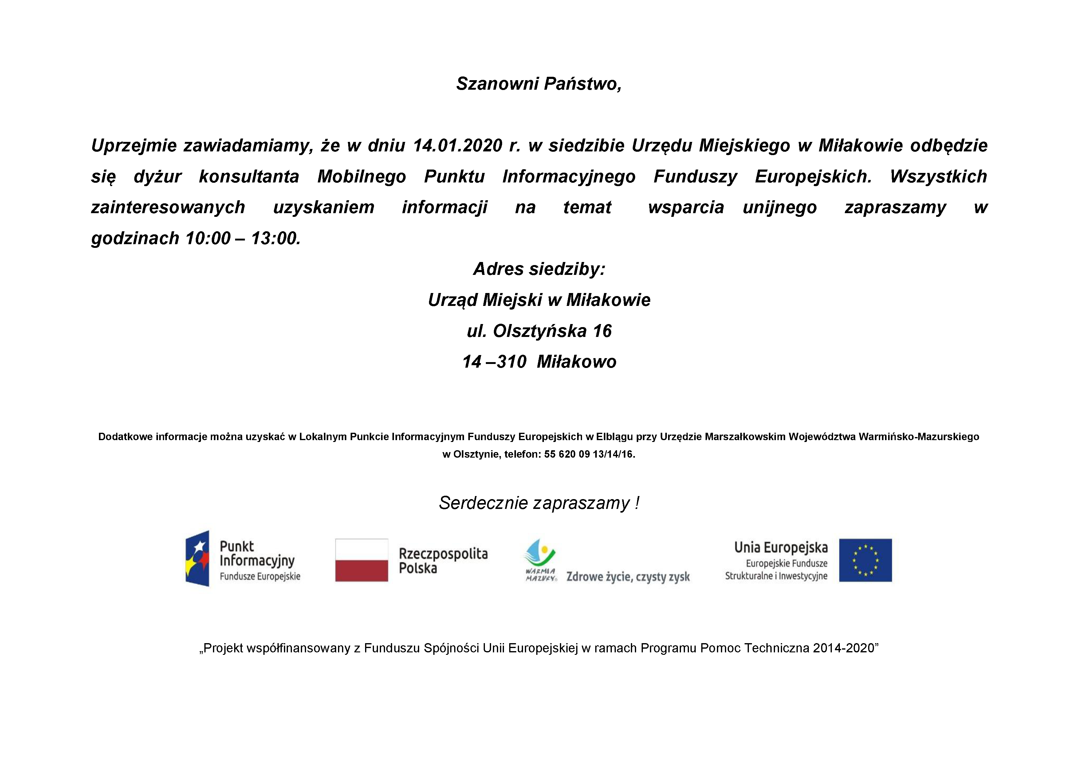 Mobilny Punkt Informacyjny Funduszy Europejskich